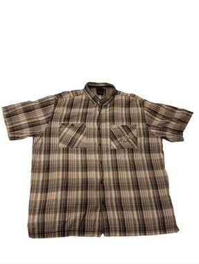 Harley-Davidson Mens XL Short Sleeve Plaid Button Up Shirt Graphic
